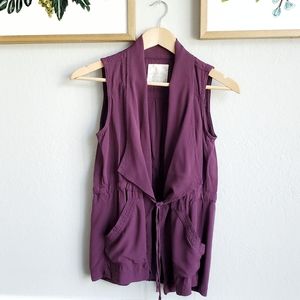 Altar'd State Plum/Purple Sleeveless Vest - Women's Size Small